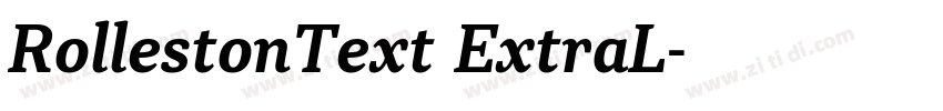 RollestonText ExtraL字体转换